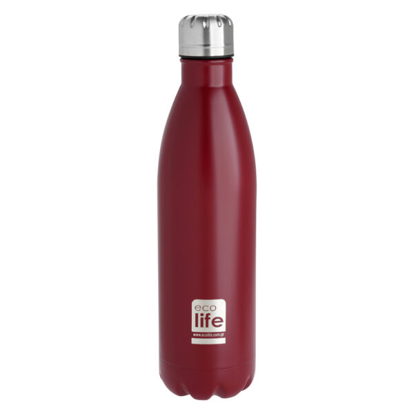 Μεταλλικό Μπουκάλι Thermos (matte) Red 750ml - Eco Life