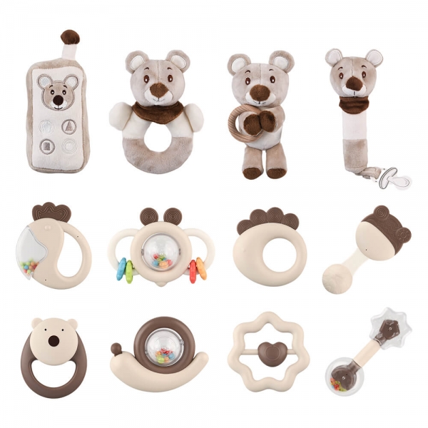 Σετ Δώρου 12τμχ Teddy Bear Rattles - BEBE STARS