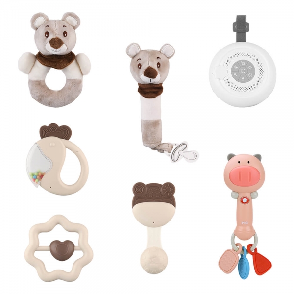 Σετ Δώρου 7τμχ Teddy Bear with night lamp & music - BEBE STARS